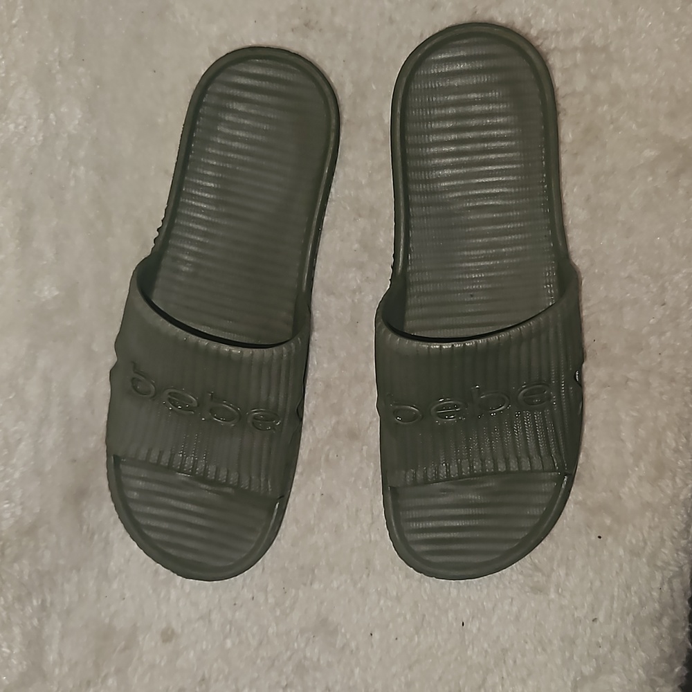 BEBE CRAZE Logo Women Slide sandal Size 7 - Picture 3 of 5